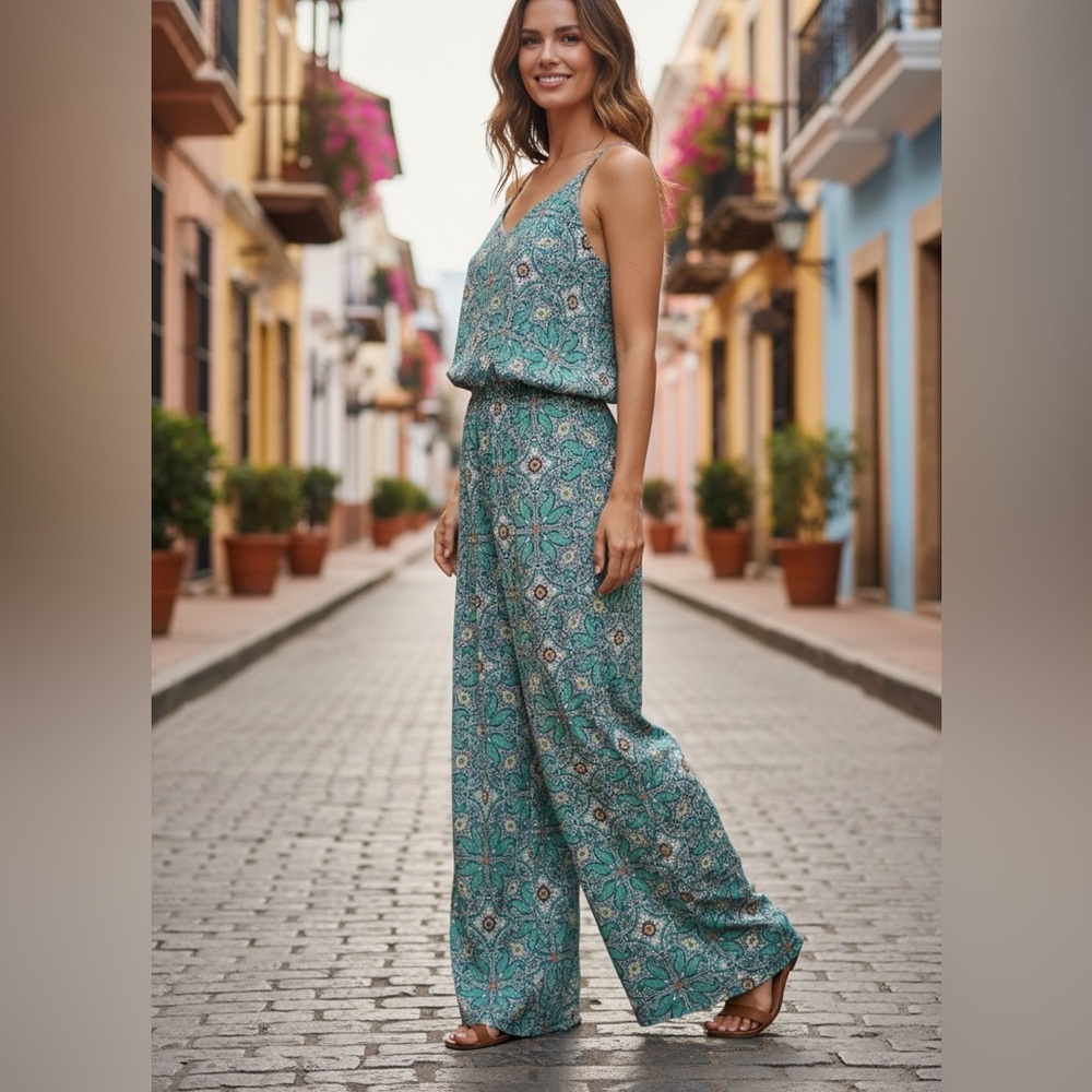 THREE EIGHTY TWO | Mandala Print Jumpsuit - Floral - Vacation - NWT